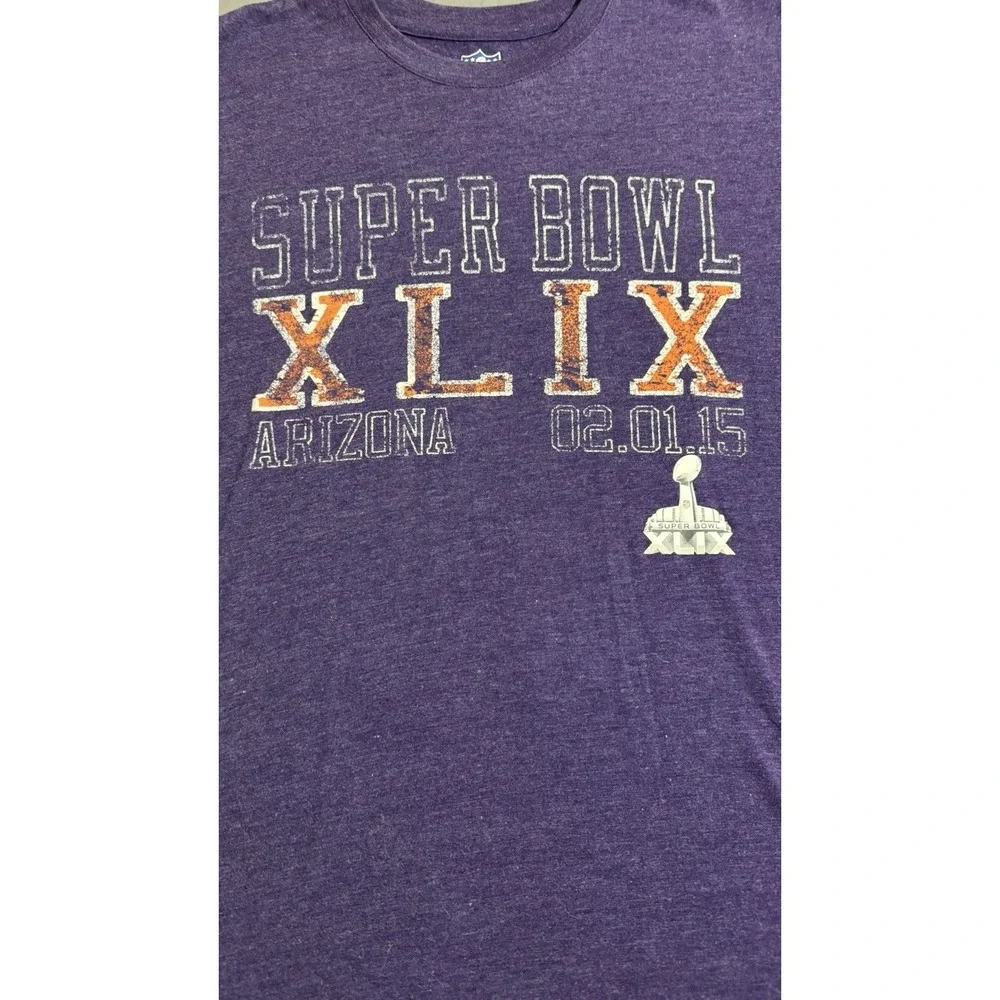 NFL Super Bowl XLIX Arizona 2015 Purple T-Shirt Men's 2XL Official Graphic Tee